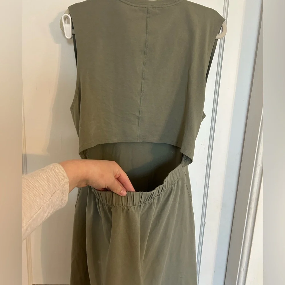 Public Rec Sleeveless Olive Mini Dress - Picture 7 of 9